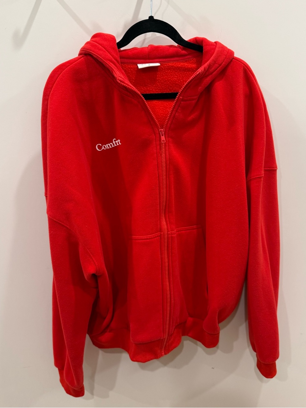 Comfort Red Zip-Up Hoodie and Pant Set